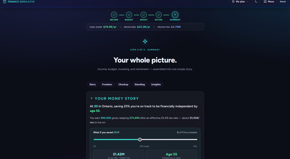 Finance Simulator screenshot 1